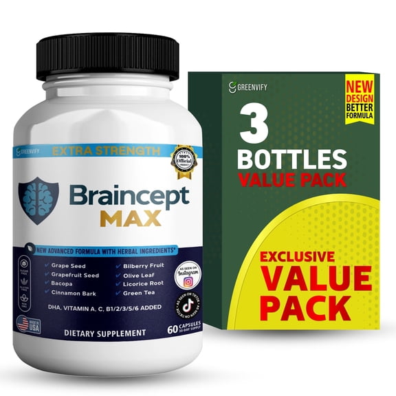 GreenVify Braincept Max – Daily Focus & Active Lifestyle Support Supplement