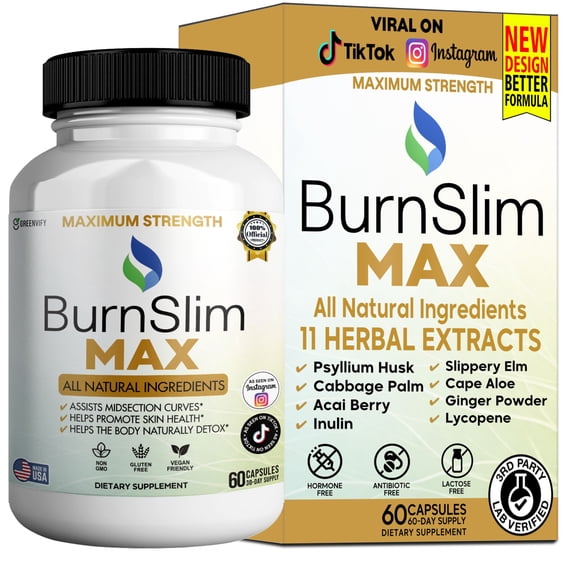 GreenVify BurnSlim Max Metabolism & Active Lifestyle Wellness Support Dietary Supplement