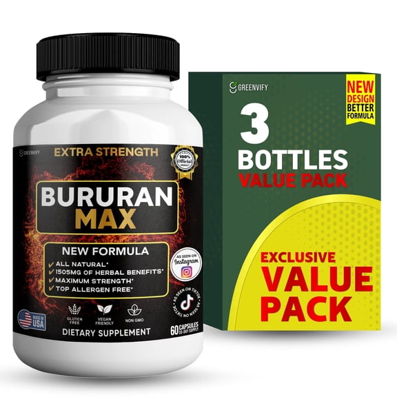 GreenVify Bururan Max Daily & Lifestyle Support Supplement, Adult Nutritional Formula