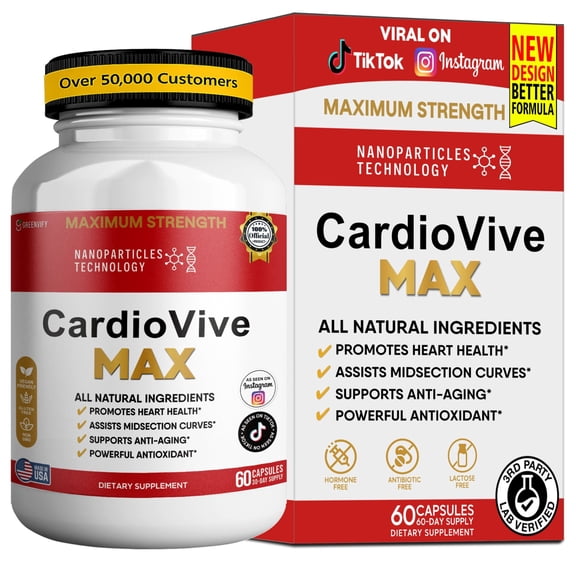 GreenVify CardioVive Max Heart Health Supplement – Supports Cardiovascular Wellness & Daily Vitality