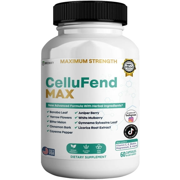 GreenVify CelluFend  Advanced Body Firming & Skin Wellness Support Supplement,