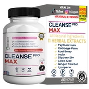 GreenVify Cleanse Pro Max Total Body Cleanse Supplement, 60 Capsules