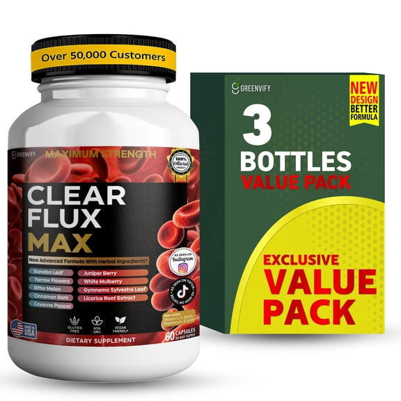 GreenVify Clear Flux Max Daily Detox & Support Capsules
