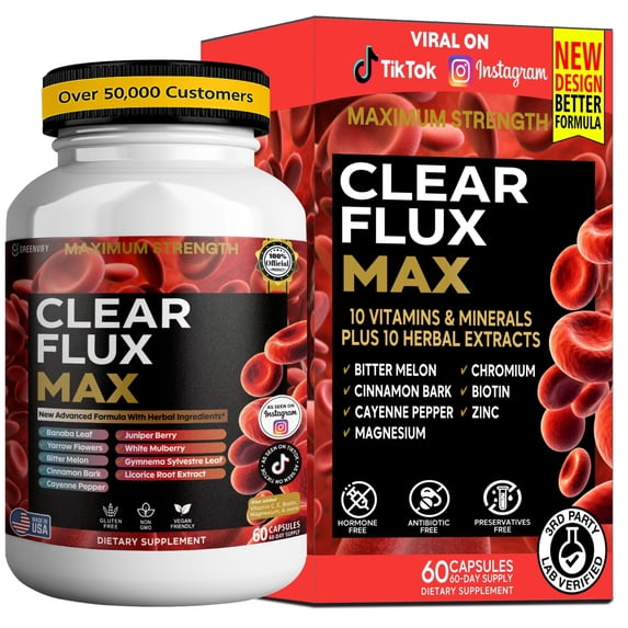 GreenVify Clear Flux Max Daily Detox & Support Capsules