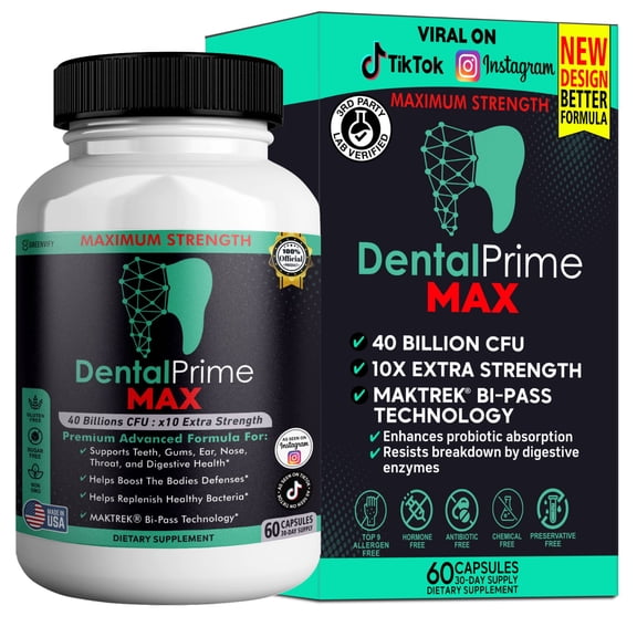 GreenVify DentalPrime Max Daily Oral, Teeth & Gum Wellness Support Dietary Supplem