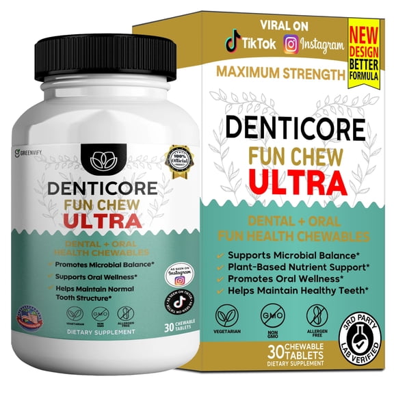 GreenVify DentiCore Fun Chew Ultra Dietary Supplement Chewables – Daily Oral Care & Wellness Support