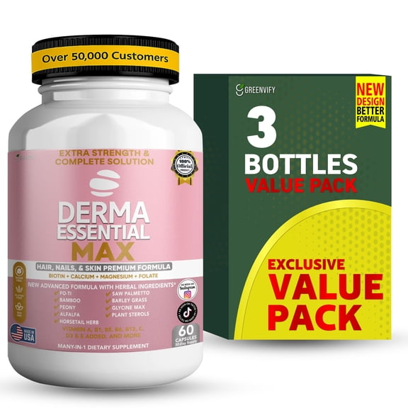 GreenVify Derma Essential Max Skin Health & Beauty Wellness Support Supplement
