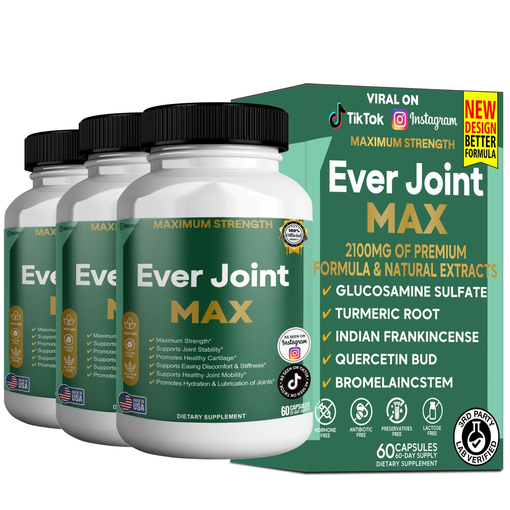GreenVify Ever Joint Max – Joint Comfort & Mobility Wellness Support ...