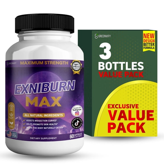 GreenVify Exniburn Max Energy & Active Lifestyle Support Supplement, Daily Wellness Formula