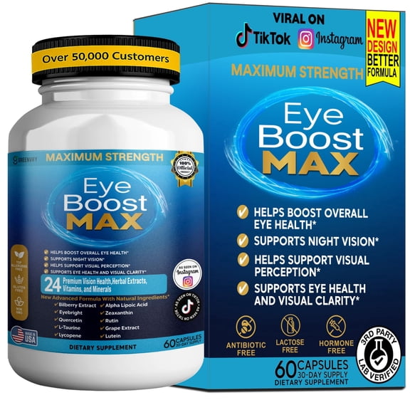 GreenVify Eye Boost Max Eye Support Dietary Supplement Advanced Vision