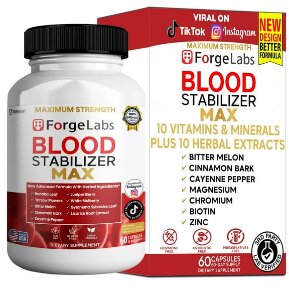 GreenVify Forge Labs Blood Stabilizer Max  Daily Glycemic Wellness & Metabolic Balance Support