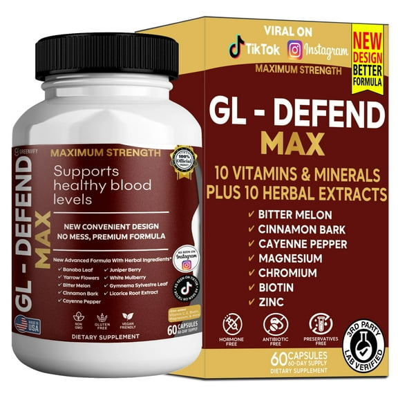GreenVify GL Defend Max – Daily Glucose & Metabolic Support Supplement