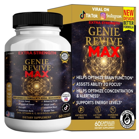 GreenVify Genie Revive Max – Daily Energy & Active Lifestyle Support Supplement
