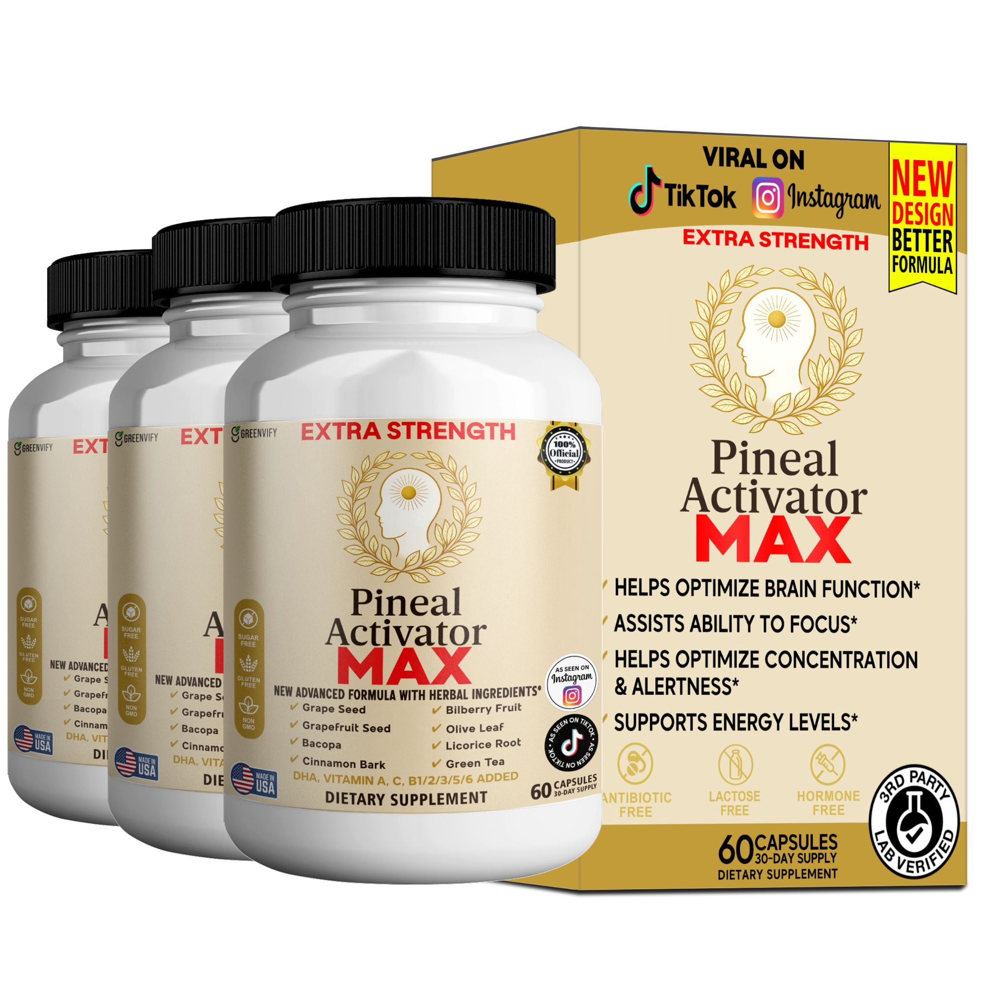 GreenVify Pineal Activator Max Dietary Supplement - Walmart.com