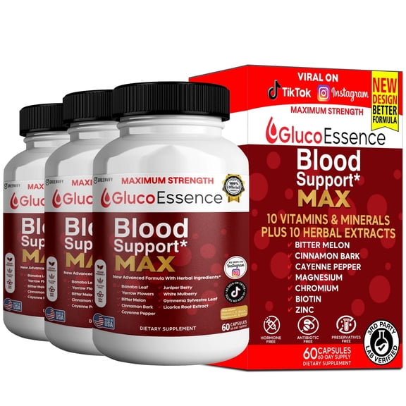 GreenVify GlucoEssence Blood Support Max Blood Sugar & Metabolic Balance