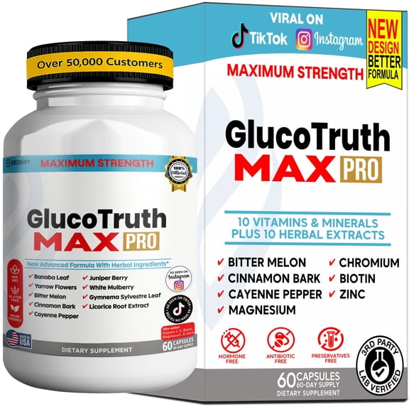 GreenVify GlucoTruth Max Pro Blood Sugar Support Supplement