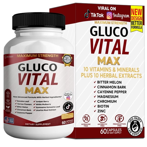 GreenVify GlucoVital Max Daily Blood Sugar & Metabolic Support Formula