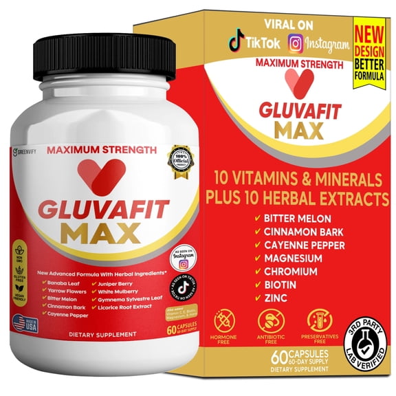 GreenVify Gluvafit Max – Daily Glucose & Metabolic Wellness Support Supplement