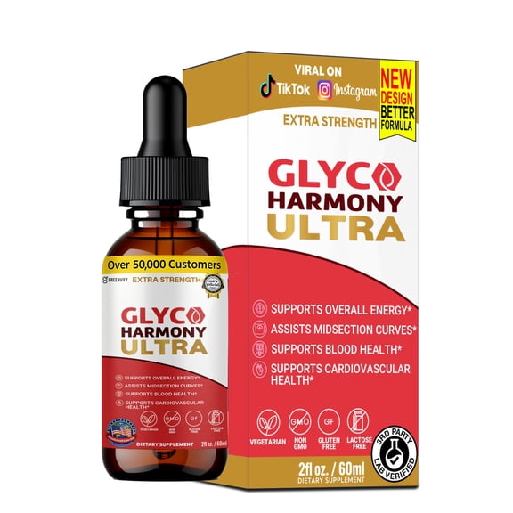 GreenVify Glyco Harmony Ultra Extra Strength Blood Wellness & Energy Support Liquid Supplement