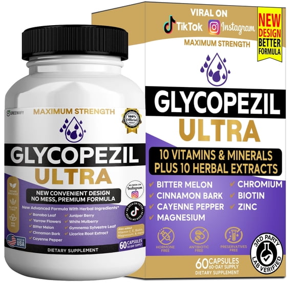 GreenVify Glycopezil Ultra Metabolic & Blood Sugar Wellness Support Dietary Supplement