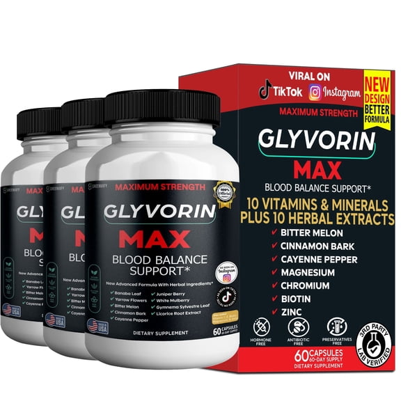 GreenVify Glyvorin Max Daily Metabolic & Blood Sugar Wellness Support Dietary Supplement