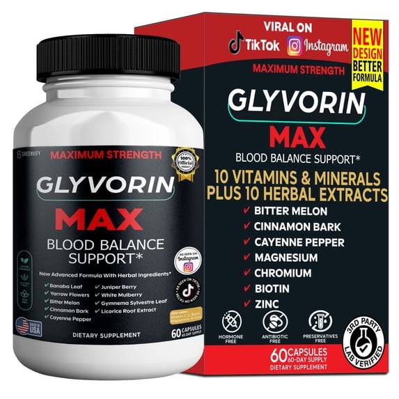 GreenVify Glyvorin Max – Daily Metabolic & Blood Sugar Wellness Support Dietary Supplement