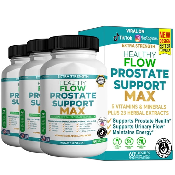 GreenVify Healthy Flow Prostate Support Max – Men’s Prostate & Urinary Wellness Dietary Supplement