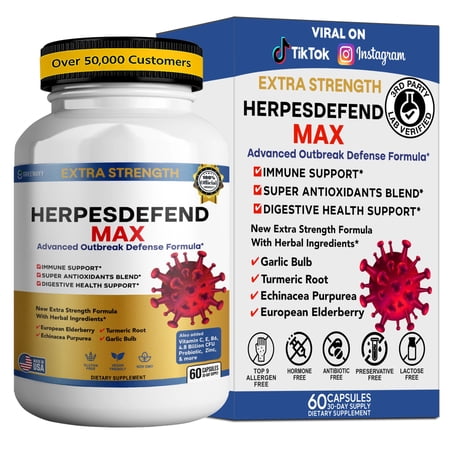 GreenVify HerpesDefend Max Advanced Outbreak Defense Formula