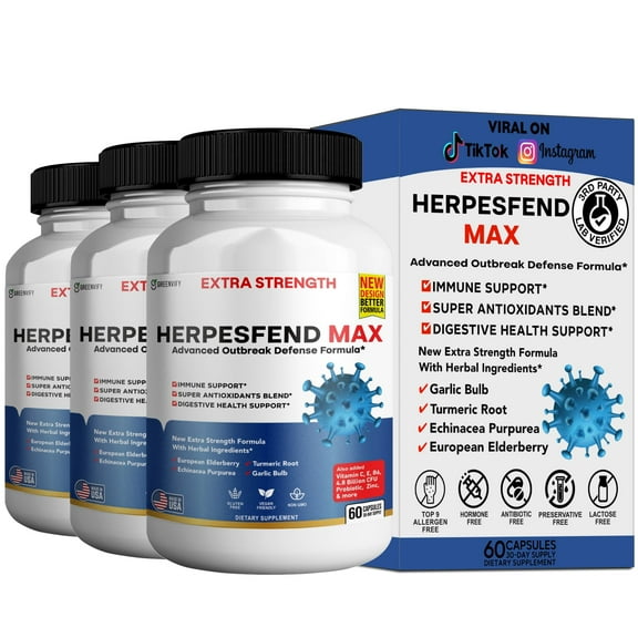 GreenVify Herpesfend Max Advanced Outbreak Defense Formula