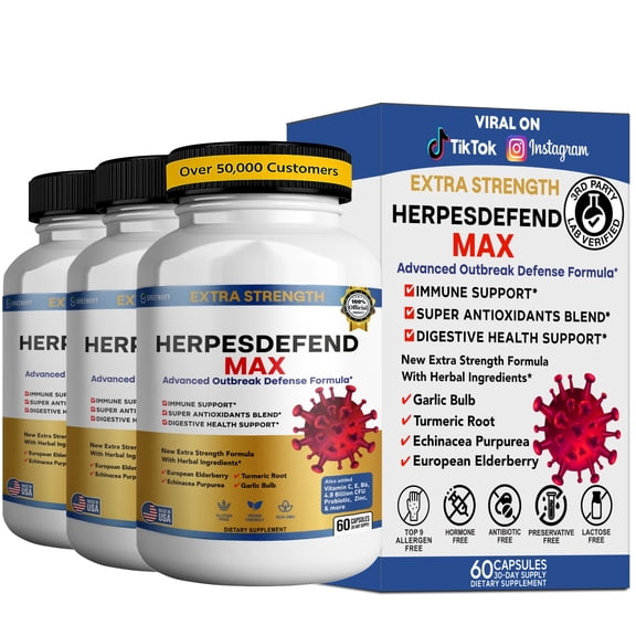 GreenVify HerpesDefend Max  Advanced Outbreak Defense Formula
