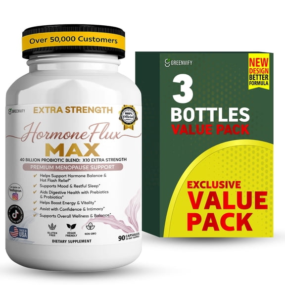 GreenVify Hormone Flux Max Daily Wellness Dietary Supplement Advanced Hormonal Balance Support Formula