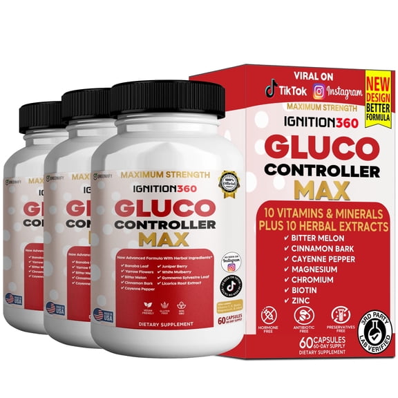 GreenVify Ignition 360 Gluco Controller Max Blood Sugar Wellness & Metabolic Balance Support Formula