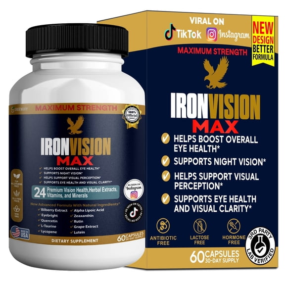 GreenVify Iron Vision Max – Eye & Visual Wellness Support Formula with Iron