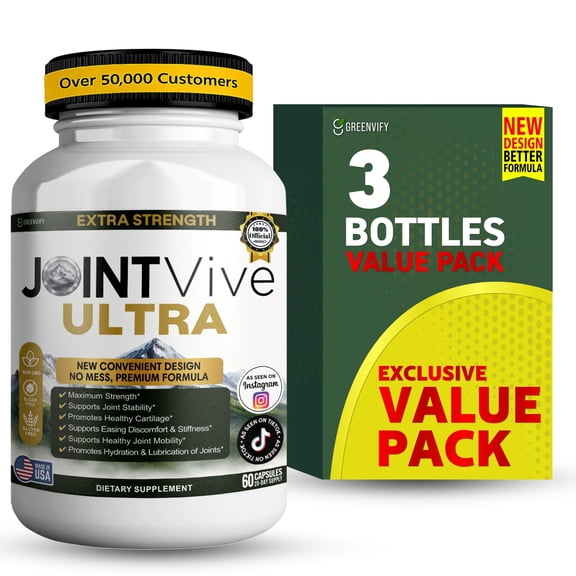 GreenVify JointVive Ultra – Joint Support Dietary Supplement for Daily, Advanced Mobility & Comfort Formula