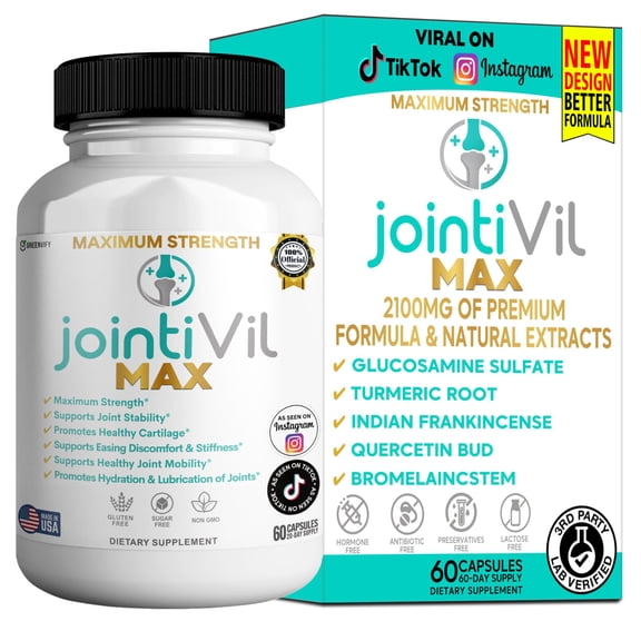GreenVify JointiVil Max Daily Joint & Mobility Support Supplement – Advanced Herbal & Nutrient Formula