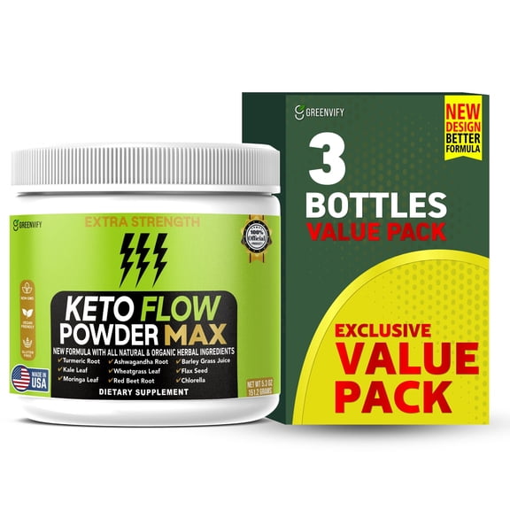 GreenVify Keto Flow Powder Max Dietary Supplement Powder  Daily Nutritional Supplement for Adults