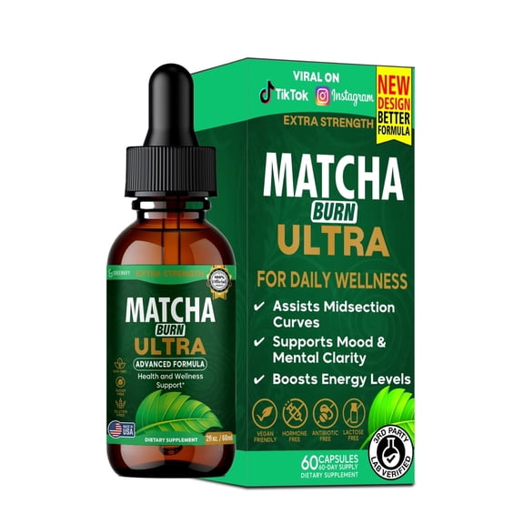 GreenVify MatchaBurn Ultra  Matcha Green Tea Metabolic & Energy Wellness Support Dietary Supplement