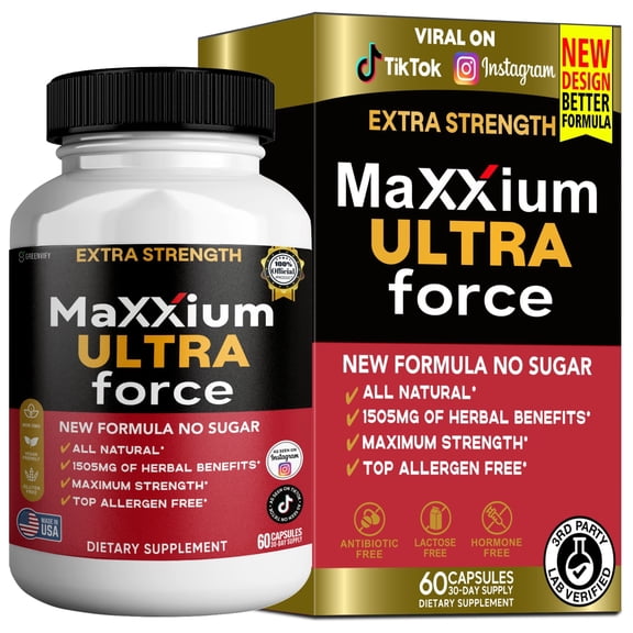 GreenVify Maxxium Ultra Force Dietary Supplement Capsules for Men – Daily Nutritional Supplement – Easy-to-Swallow Capsules
