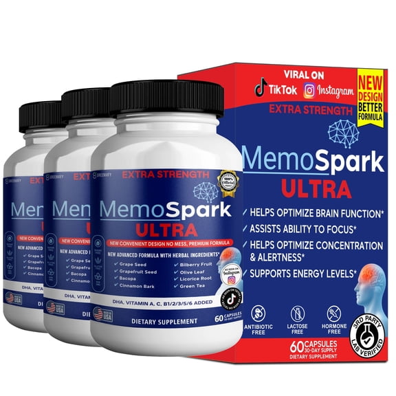 GreenVify MemoSpark Ultra – Focus & Mental Clarity Support Formula