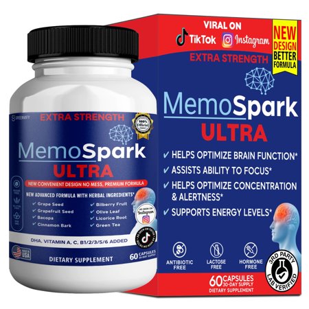 GreenVify MemoSpark Ultra – Focus & Mental Clarity Support Formula