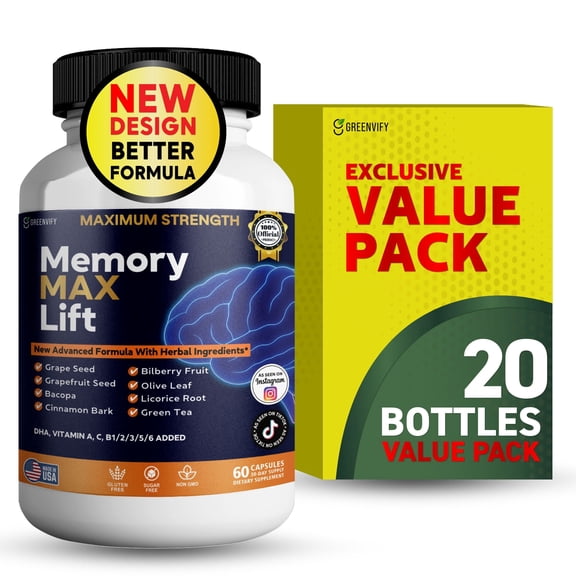 GreenVify Memory Max Lift Brain & Memory Support Supplement