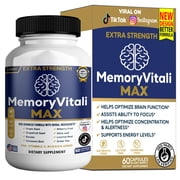 GreenVify Memory Vitali Max Dietary Supplement Capsules   Daily Brain & Cognitive Wellness Support