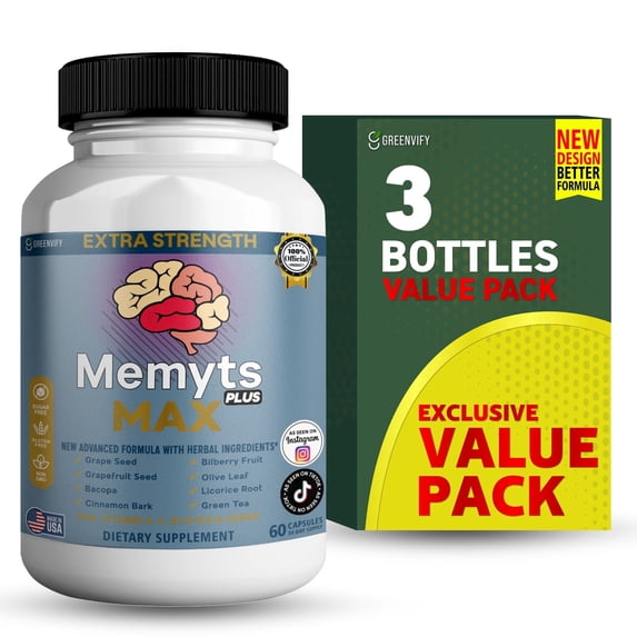 GreenVify Memyts Plus Max Dietary Supplement Capsules