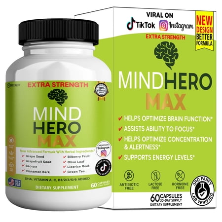 GreenVify Mind Hero Max – Daily Cognitive & Mental Clarity Support