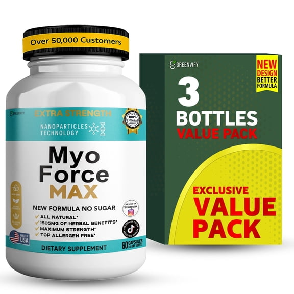GreenVify MyoForce Max Muscle Support Supplement  Supports Strength & Daily Performance