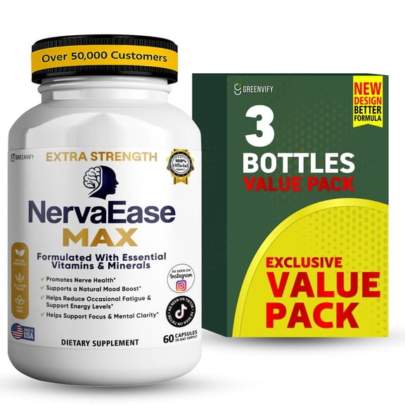 GreenVify NervaEase Max Nerve Health & Daily Wellness Support Supplement