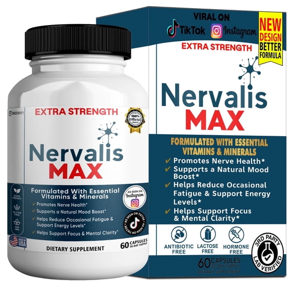 GreenVify Nervalis Max Daily Nerve & Relaxation Support Supplement – Advanced Herbal & Nutrient Formula