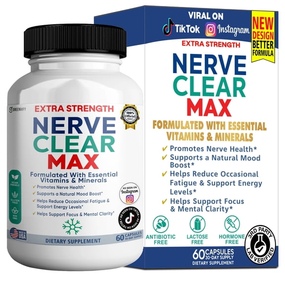 GreenVify Nerve Clear Max Nerve Wellness & Daily Balance Support Formula