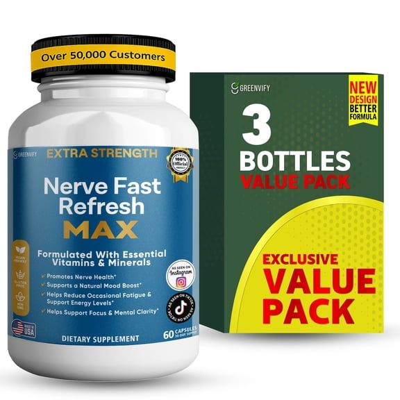 GreenVify Nerve Fast Refresh Max Nerve Support Supplement  Supports Nerve Health & Daily Comfort
