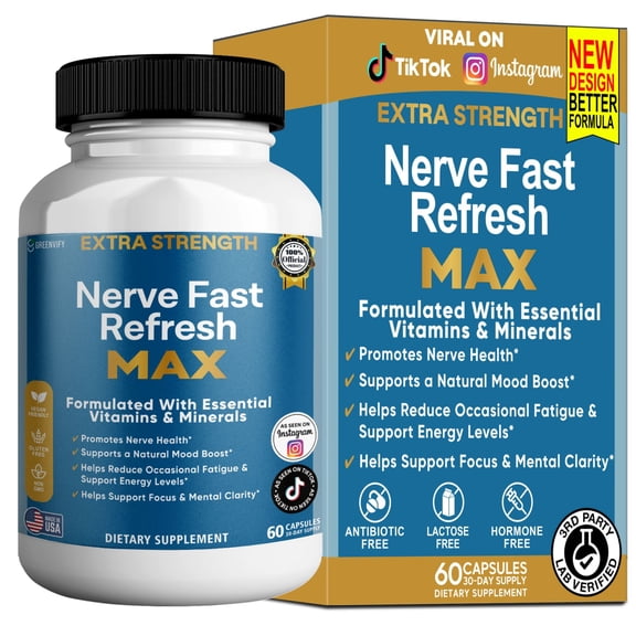 GreenVify Nerve Fast Refresh Max Nerve Support Supplement Supports Nerve Health & Daily Comfort